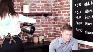 smokeshow barista eliza ibarra slips dude her number