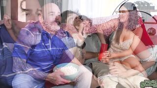 Slutty stepmom Anissa give Chris a nice handjob