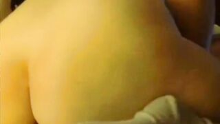 Latina mom with curvy ass bouncing on dildo