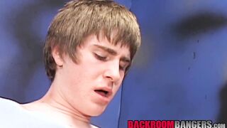 Handsome gay Caleb sucking cock before ass plowing funtime