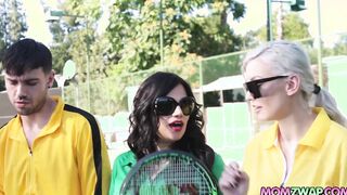 Mona and Kenzie fucked their hot stepson