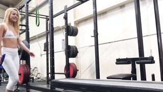 gym slut lilly ford gets unexpected workout