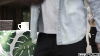 Tattooed barista anal fucked by a client
