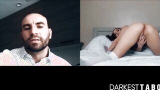 Beautiful babe Athena Faris solo pussy plays for stepfather