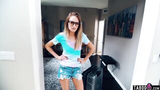 Guy could not leave his tight 18 yo stepsister Kyler Quinn