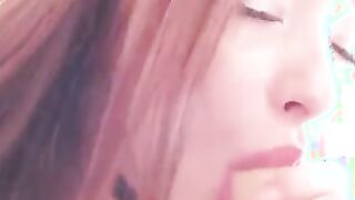 Hot Redhead having fun masturbating