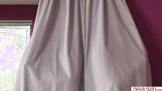 Blonde babe ganbanged by black neighbors