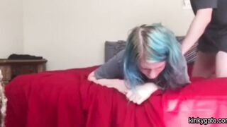 Feminist punky Zooey hard spanked
