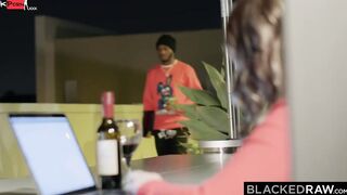 BLACKEDRAW Blonde Cadence devours every inch of Anton's huge ebony penis