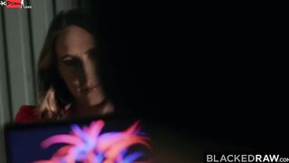 BLACKEDRAW Blonde Cadence devours every inch of Anton's huge ebony penis