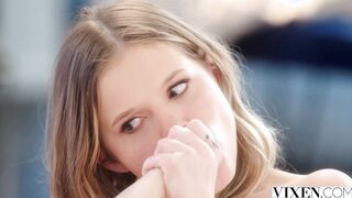 VIXEN Skinny adorable young Intern Coco seduces her mature boss