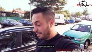 German chubby bbw teenagers picked up into outside and fuck on street
