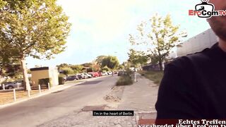 German chubby bbw teenagers picked up into outside and fuck on street
