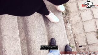German chubby bbw teenagers picked up into outside and fuck on street