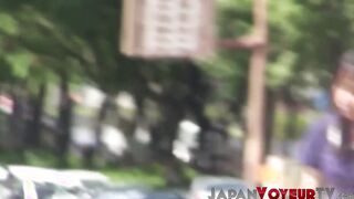 Japanese cuties peeing at secret places around town
