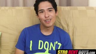 Sweet latino twinkie wanks and plays with his asshole