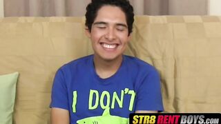 Sweet latino twinkie wanks and plays with his asshole