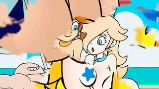 Princess Peach and Mario hentai
