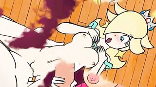 Princess Peach and Mario hentai