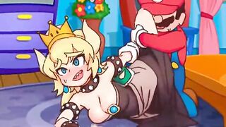 Princess Peach and Mario hentai