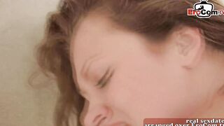 Adorable british teenie seduced at rubs