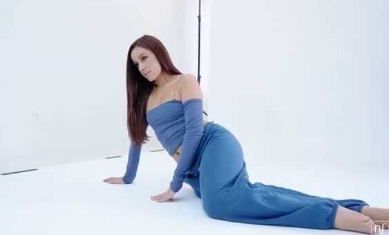 Blake Blossom is back for another photoshoot. This time Blake is acting as the producer and director for Vanna Bardot and Chad Alva. The trio poses, with Blake taking her own turn in front of the camera as well as telling Chad and Vanna what she wants.