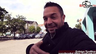 German chubby blonde mom picked up and fuck outdoor
