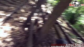 German chubby blonde mom picked up and fuck outdoor