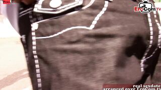 Red Head teenie hoe with tiny boobies picked up by a bbc