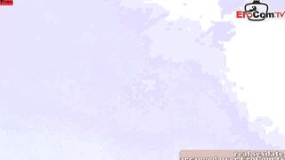 Red Head teenie hoe with tiny boobies picked up by a bbc