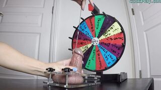 CBT Spinning Mystery Wheel Femdom Ball Busting Handjob