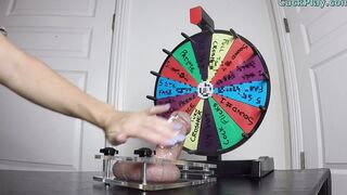 CBT Spinning Mystery Wheel Femdom Ball Busting Handjob