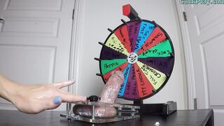 CBT Spinning Mystery Wheel Femdom Ball Busting Handjob