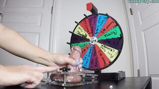 CBT Spinning Mystery Wheel Femdom Ball Busting Handjob