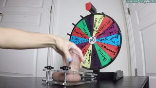 CBT Spinning Mystery Wheel Femdom Ball Busting Handjob