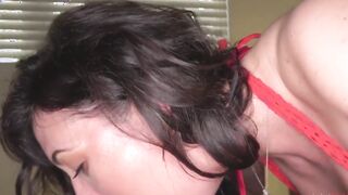 busty teen jackie ohh sucks big dick for a mouthful of cum