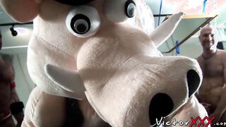Nasty leather wearing bears have steamy gay fuck session