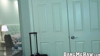 Daddy with glasses impales his younger lover bareback style