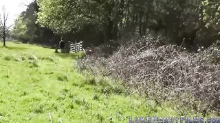 British bimbo getting outside fucked