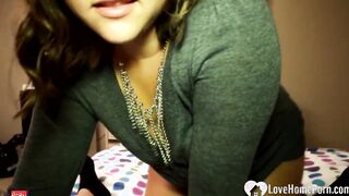 Showing Off step daughter offer a fantastic hand job into point of watch