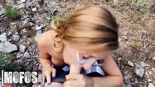 Mofos - Huge Tit Molly Pills Is So Vulgar She Masturbates In The Woods & Sucks