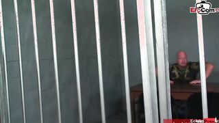 Long Boobed african haired lawyer fucks with a prisoner inside the jail