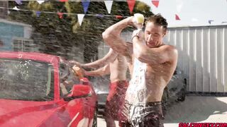 Oliver Marks and Trevor Brooks fuck on a hot summer day
