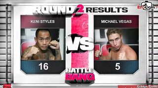 Slim black Hot with small melons fucks in the boxing