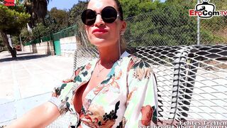 Sexual Cougar banged! public during the German sex Date