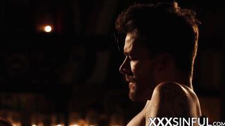 Beautiful babe pounded by the candle light
