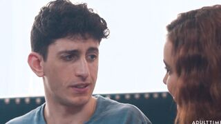 Busty stepmom solved her stepson premature ejaculation