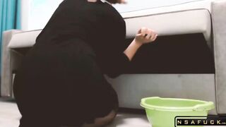 Step Sister got Stuck while Cleaning and