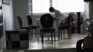 Blonde Baddie Tempts Her Man With A Sneaky Striptease