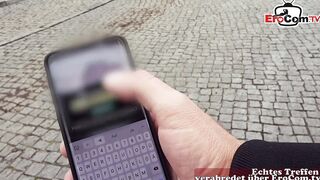 Petite german bitch make a real point of view Date on street and pounded inside outdoor